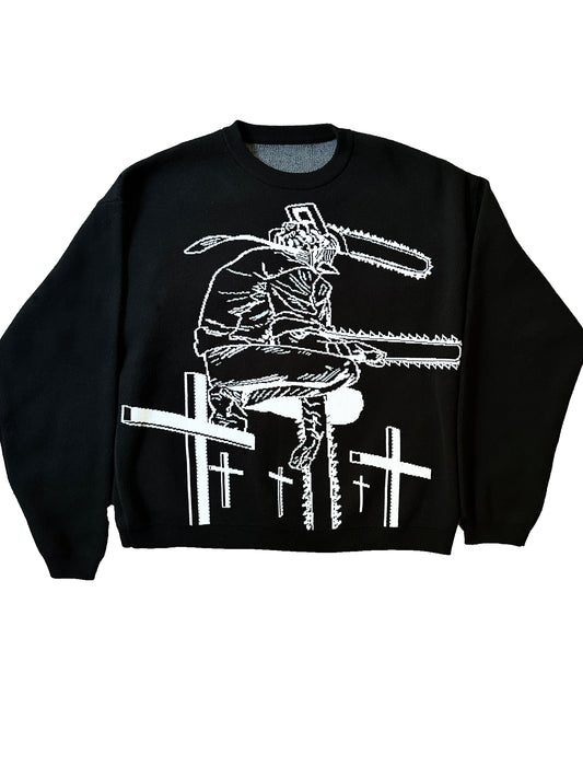 Chainsaw Man Knitted Sweater